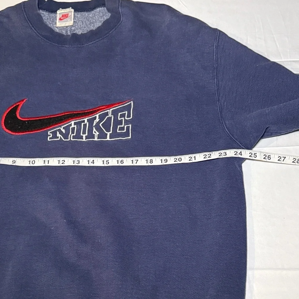 Vintage 90s Men's Nike Big Swoosh Crewneck Sweatshirt XL RARE